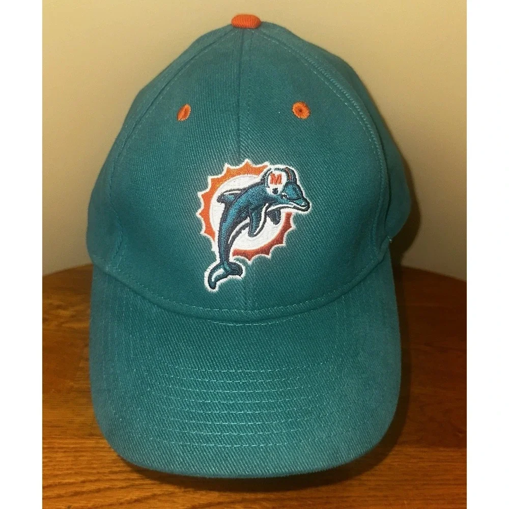 New Vintage Miami Dolphins Logo Hat‎ Cap by NFL Team Micro Corduroy One Size